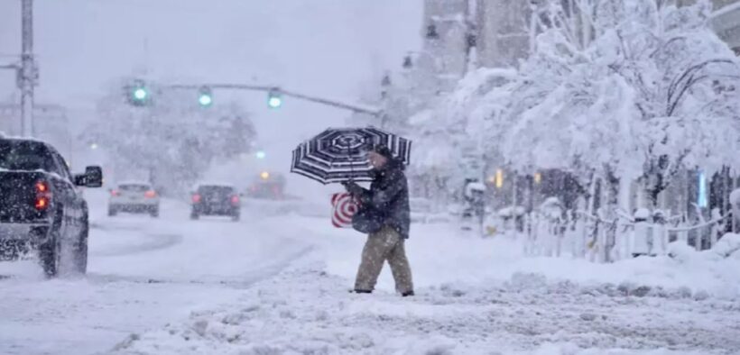 Snow storm in America